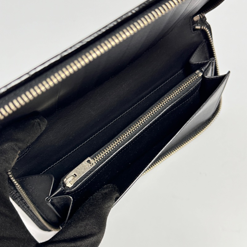 （專櫃稀有款！） YSL 聖羅蘭 霧面鱷魚紋 大長夾 專櫃42000！-10