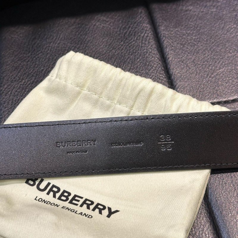 💎Han's house精品服飾💎Burberry TB 滿版 小牛皮 皮帶 寬3.5-5