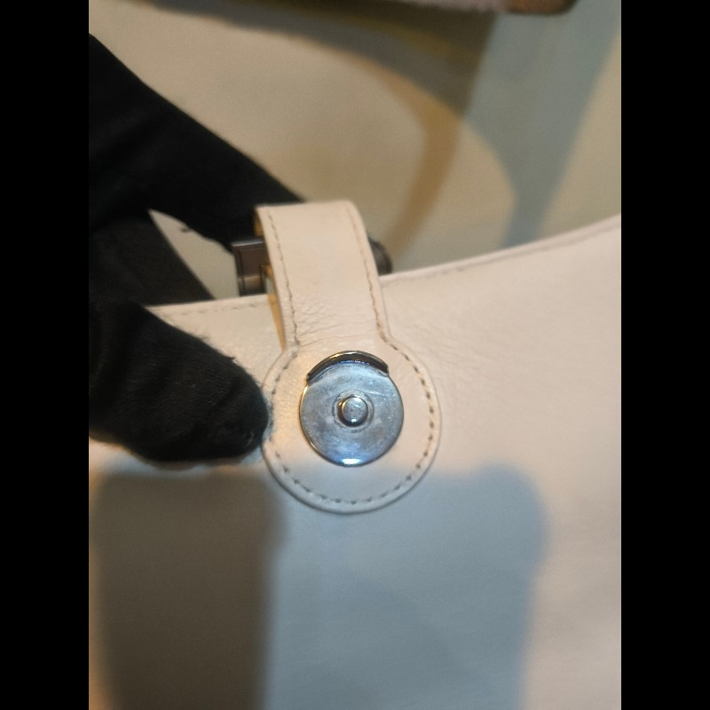 🔥年終狂降🔥【限時降價只到12/31（原26,800）】【8成新】㊣✨BALENCIAGA✨巴黎世家 白色 沙漏包 牛皮 鎖鏈 背帶 肩背包 腋下包/二手包/二手精品/保證正品🌳二手樹屋🌳-32