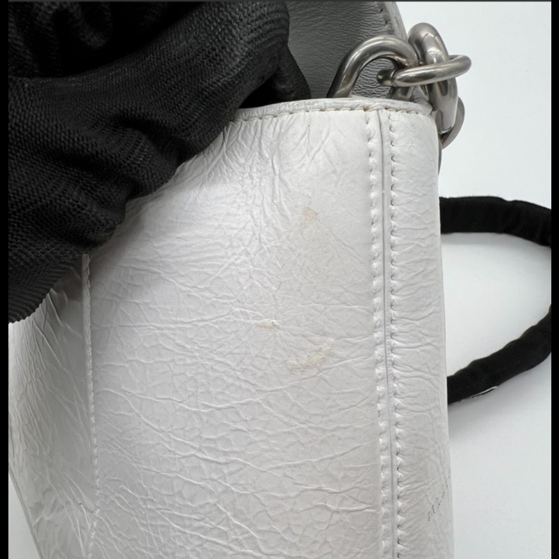 【8成新】㊣✨BALENCIAGA✨巴黎世家 白色 沙漏包 牛皮 鎖鏈 背帶 肩背包 腋下包/二手包/二手精品/保證正品🌳二手樹屋🌳-47