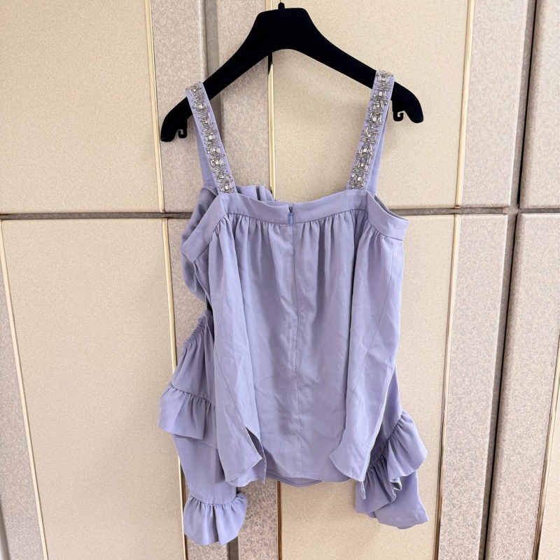 黃淑琦正品紫色露肩設計款上衣 S號 95成新-1