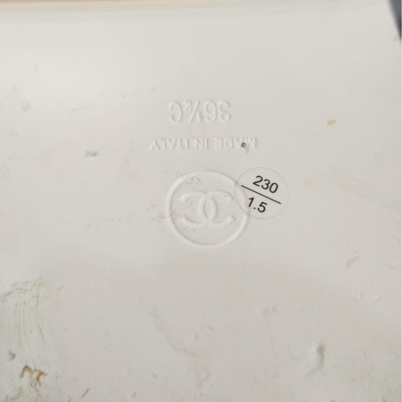 Chanel香奈兒 魔術貼沙灘鞋白色 36.5 碼 99新 附件防塵袋-12