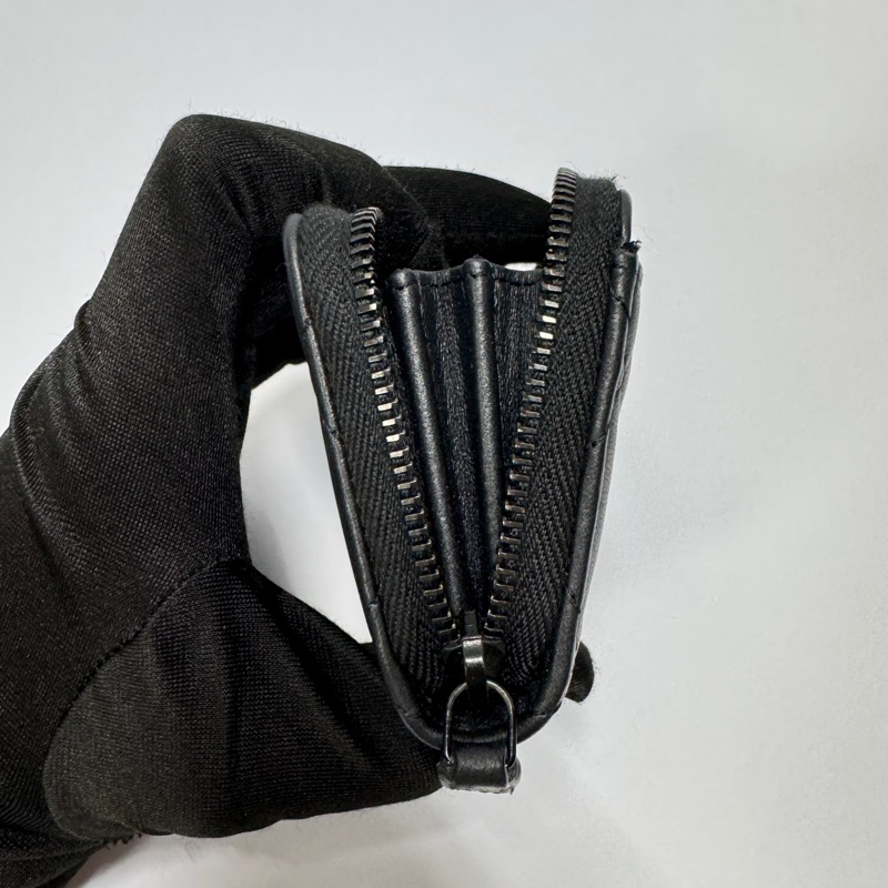 (RFID晶片款🪪) Chanel “so black” 羊皮 零錢包-7