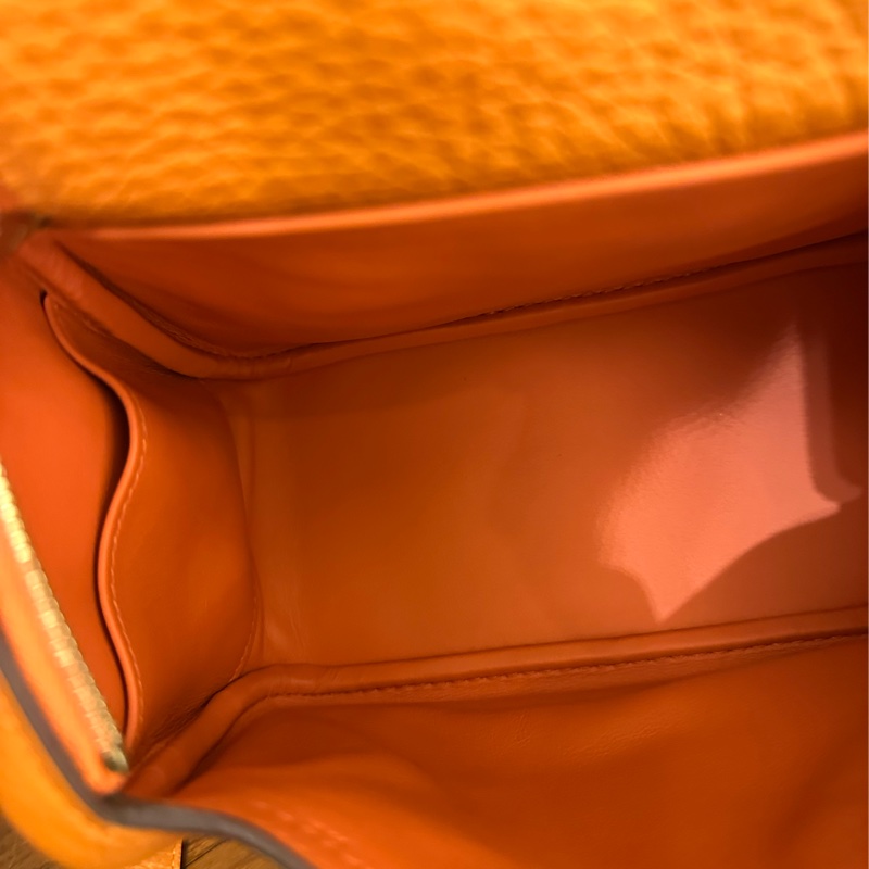 HERMES 愛馬仕橘金釦MINI LINDY-14