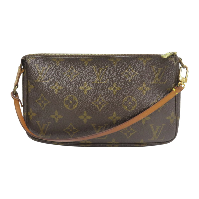 棕色 原花 帆布 Pochette Accessoires 肩背包 M40712【LOUIS VUITTON LV 路易威登】 M40712-0