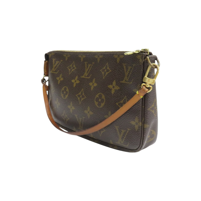 棕色 原花 帆布 Pochette Accessoires 肩背包 M40712【LOUIS VUITTON LV 路易威登】 M40712-2