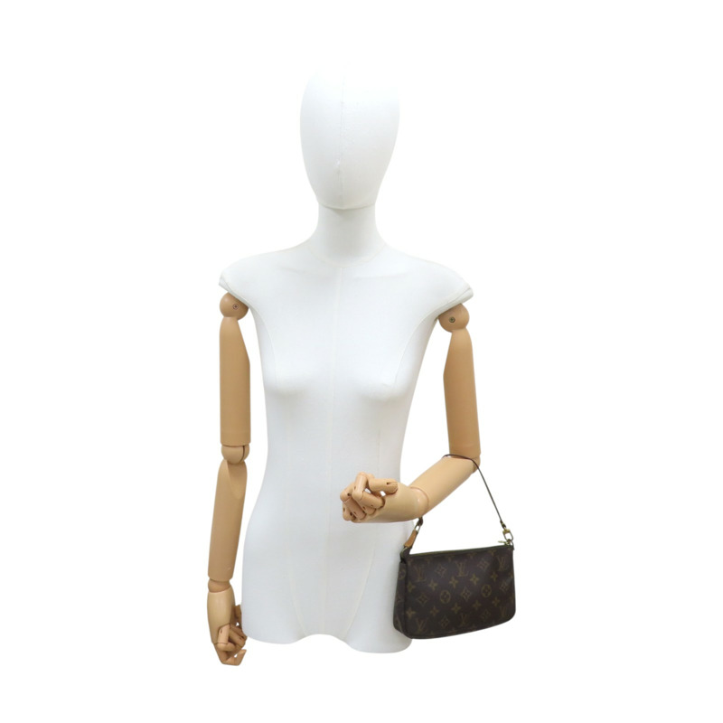棕色 原花 帆布 Pochette Accessoires 肩背包 M40712【LOUIS VUITTON LV 路易威登】 M40712-8