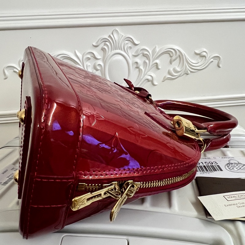 Lv Alma BB in red Monogram Vernis 小款限量色-3