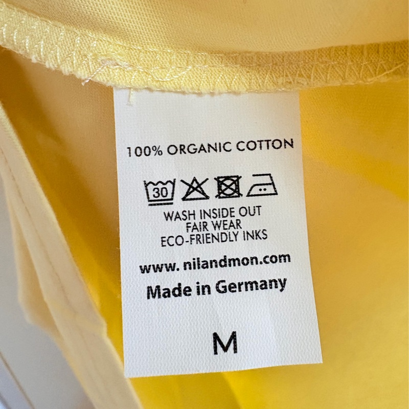 全新Teezy C/O Nil+Mon德國品牌淡黃色上衣 M-L可穿-4