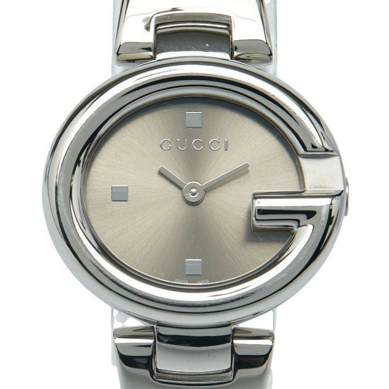 Gucci G-Balloon 手鐲腕錶,134.5毫米石英機芯,棕色錶盤,不鏽鋼錶殼,女士款-0