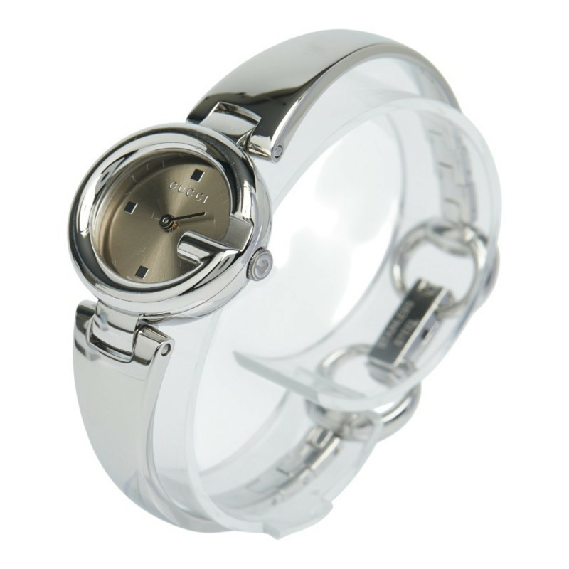 Gucci G-Balloon 手鐲腕錶,134.5毫米石英機芯,棕色錶盤,不鏽鋼錶殼,女士款-1