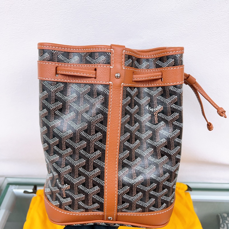 Goyard petit flot 棕色水桶包-4