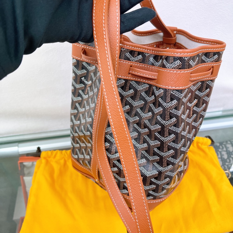 Goyard petit flot 棕色水桶包-11