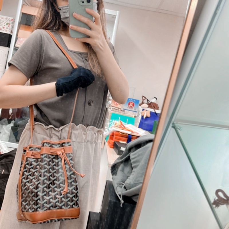 Goyard petit flot 棕色水桶包-12