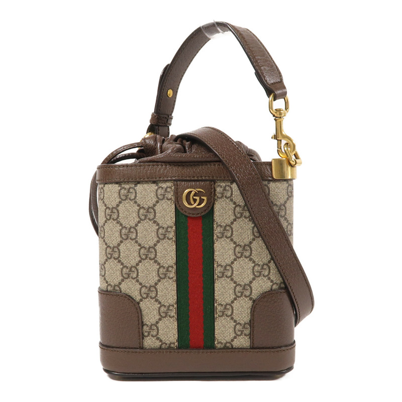GUCCI 塗層帆布Ophidia Bucket Bag金扣手挽肩背兩用袋-0