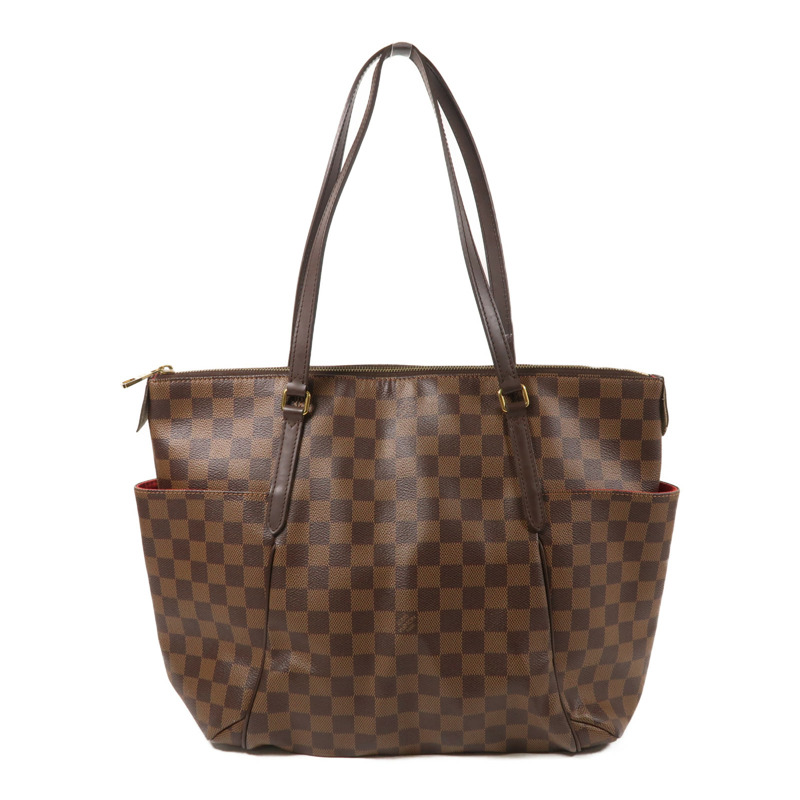 LOUIS VUITTON Damier Ebene Totally MM金扣肩背袋-0