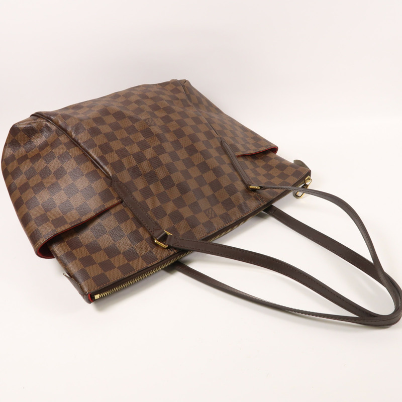 LOUIS VUITTON Damier Ebene Totally MM金扣肩背袋-7