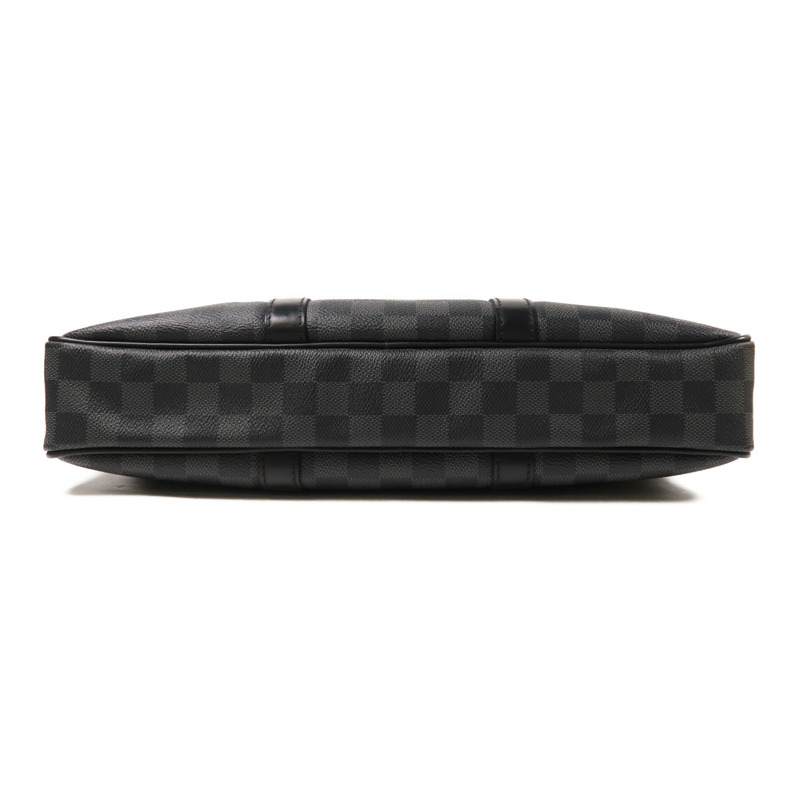 LOUIS VUITTON Damier Graphite Porte Documents Voyage銀扣手挽肩背兩用袋-3