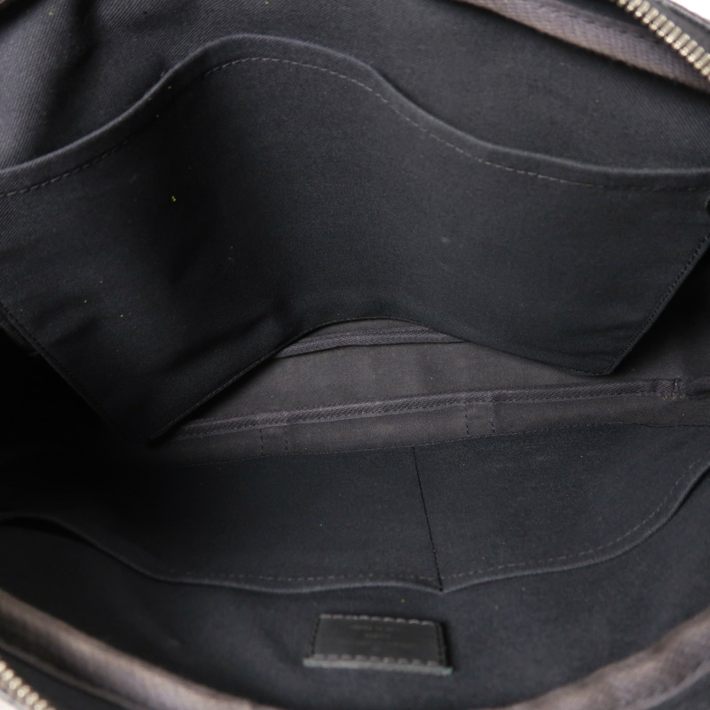 LOUIS VUITTON Damier Graphite Porte Documents Voyage銀扣手挽肩背兩用袋-4