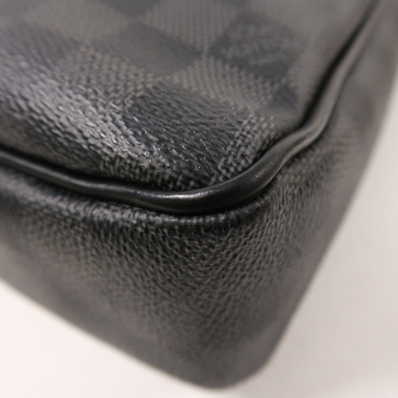 LOUIS VUITTON Damier Graphite Porte Documents Voyage銀扣手挽肩背兩用袋-9