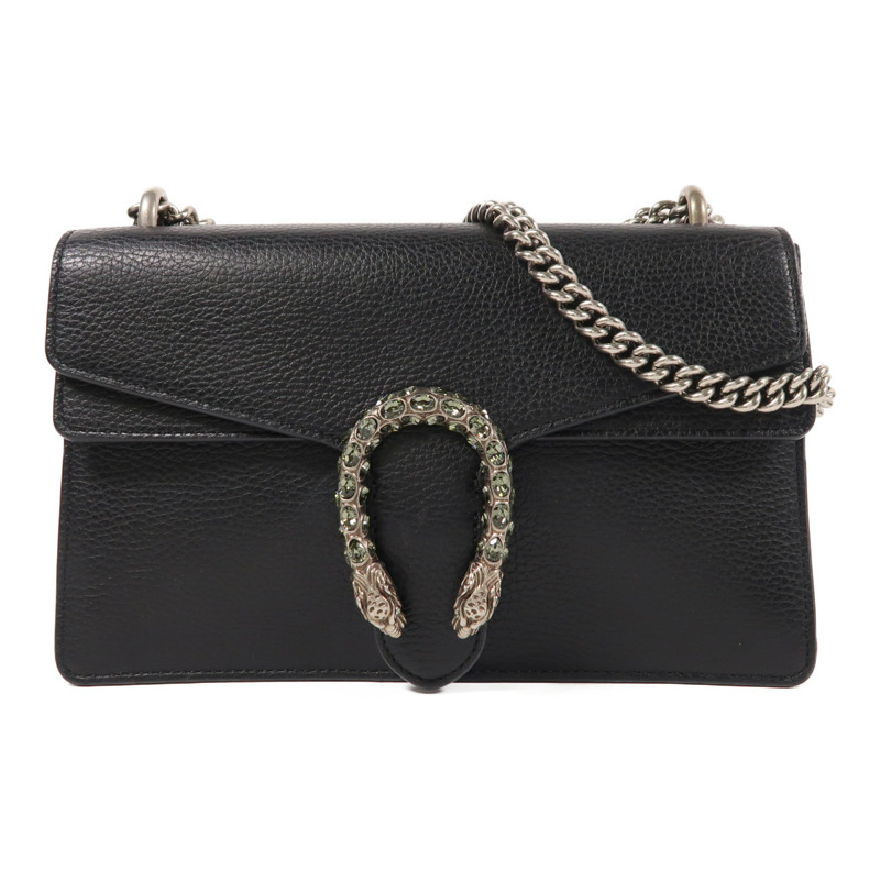 GUCCI 牛皮皮革Dionysus銀扣鏈帶肩背袋-0