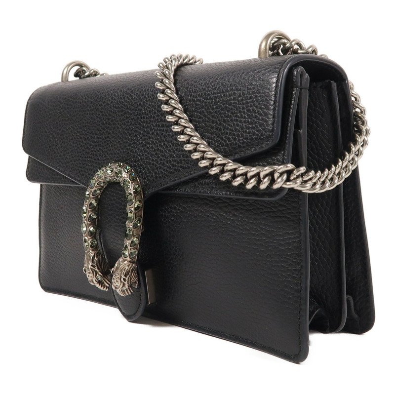 GUCCI 牛皮皮革Dionysus銀扣鏈帶肩背袋-2