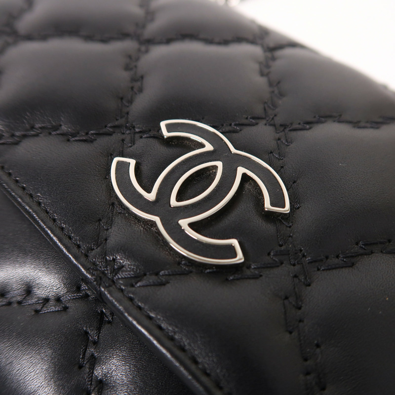 CHANEL 牛皮皮革WOC Wallet On Chain銀扣鏈帶肩背袋-10