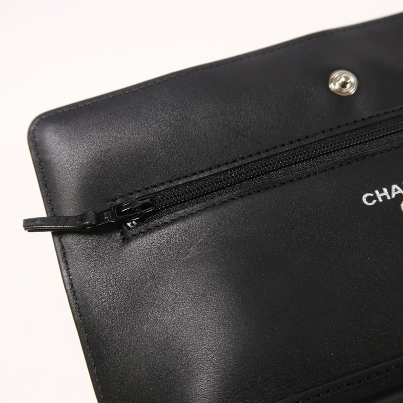 CHANEL 牛皮皮革WOC Wallet On Chain銀扣鏈帶肩背袋-15