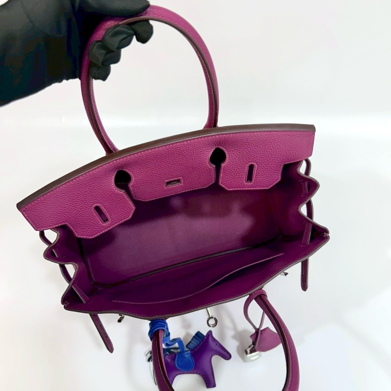 HERMES k5托斯卡紫TOGO皮銀釦birkin30-5