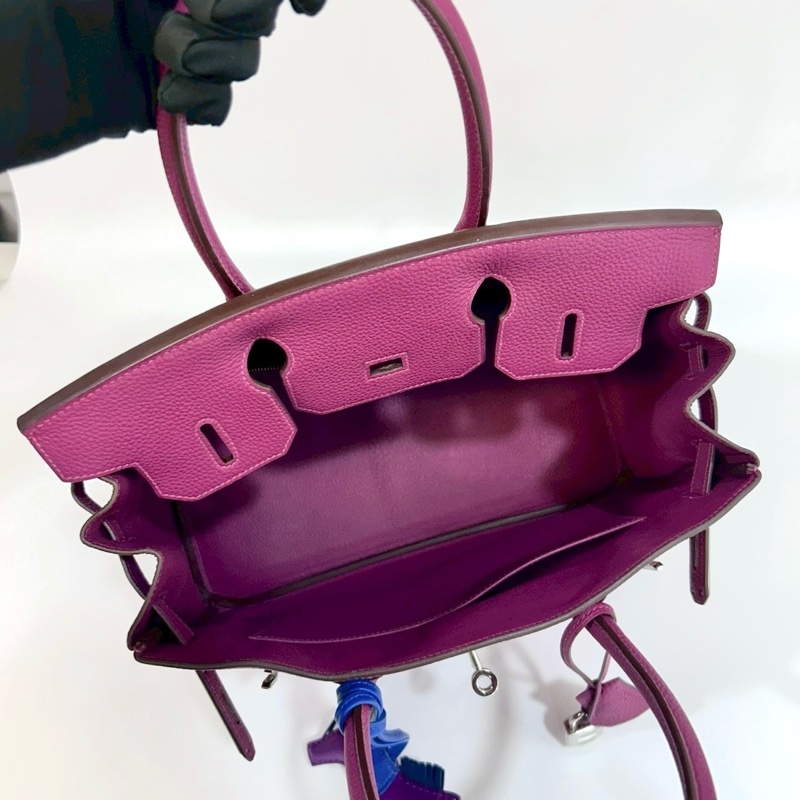 HERMES k5托斯卡紫TOGO皮銀釦birkin30-6