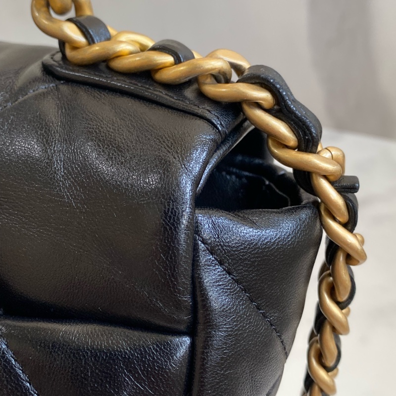 ®️Chanel 19bag 黑金小號 晶片款-18