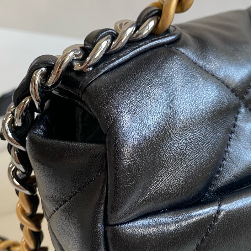 ®️Chanel 19bag 黑金小號 晶片款-19