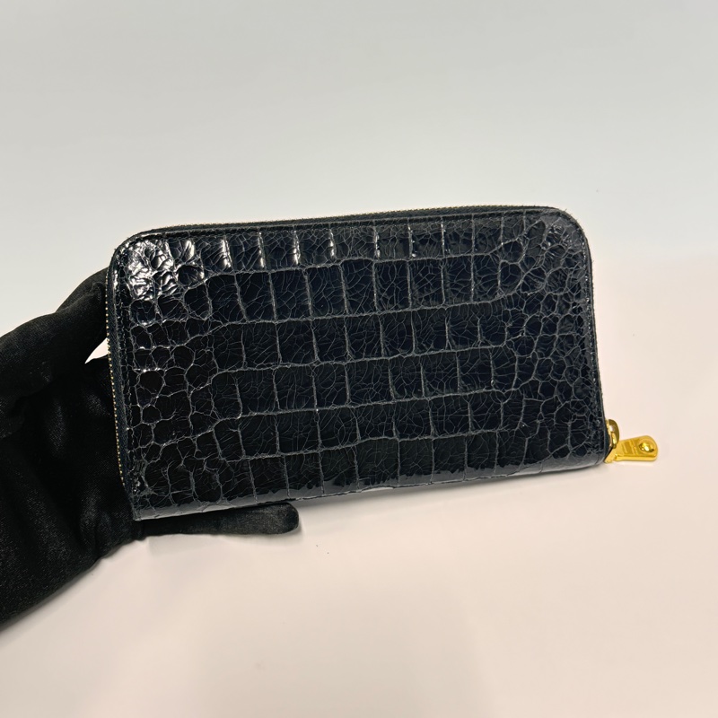 （超新～ 💖） Miu Miu 鱷魚紋 長夾 專櫃32000！-6