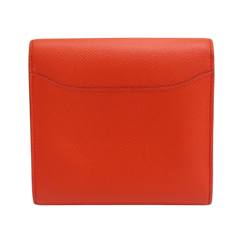橘色 Epsom牛皮 Constance Compact 錢包 C刻 金扣【HERMES 愛馬仕】 C刻-1