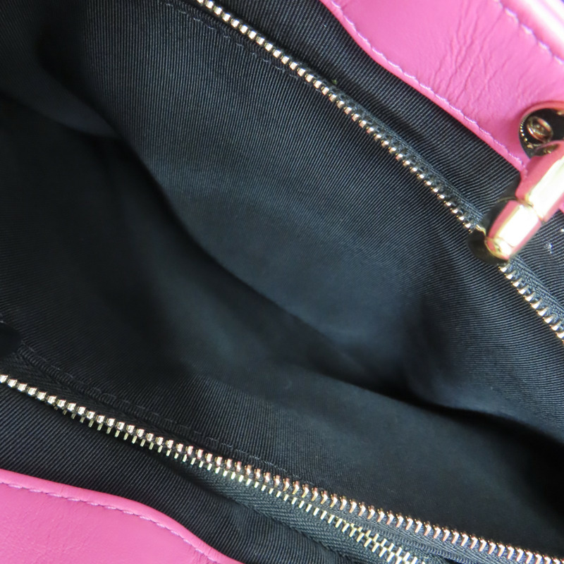 粉色牛皮 黑色印花帆布 31包 肩背包【CHANEL 香奈兒】-4