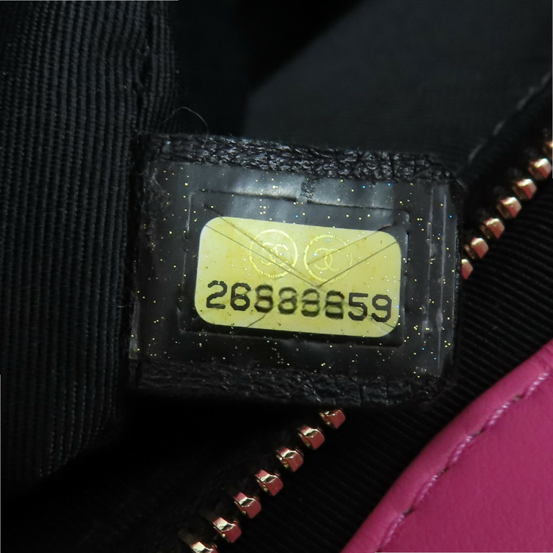 粉色牛皮 黑色印花帆布 31包 肩背包【CHANEL 香奈兒】-9