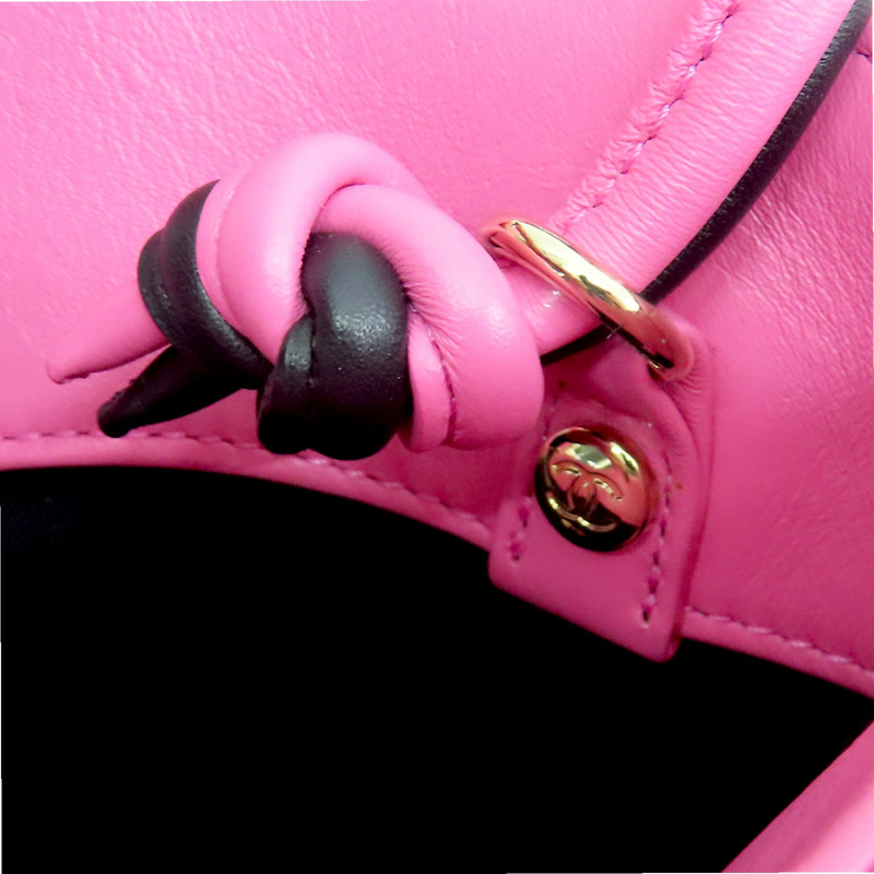 粉色牛皮 黑色印花帆布 31包 肩背包【CHANEL 香奈兒】-13