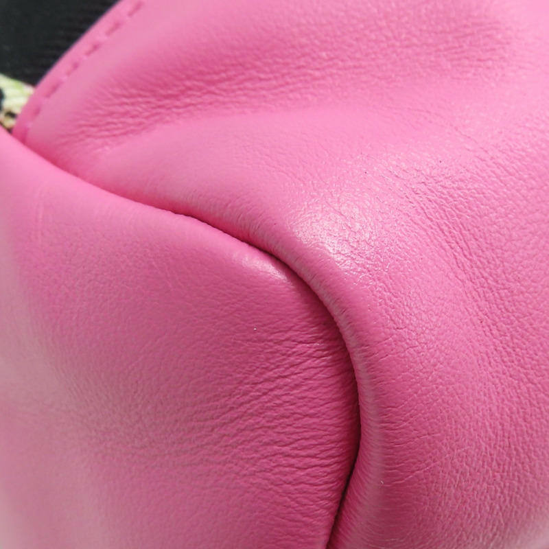 粉色牛皮 黑色印花帆布 31包 肩背包【CHANEL 香奈兒】-19