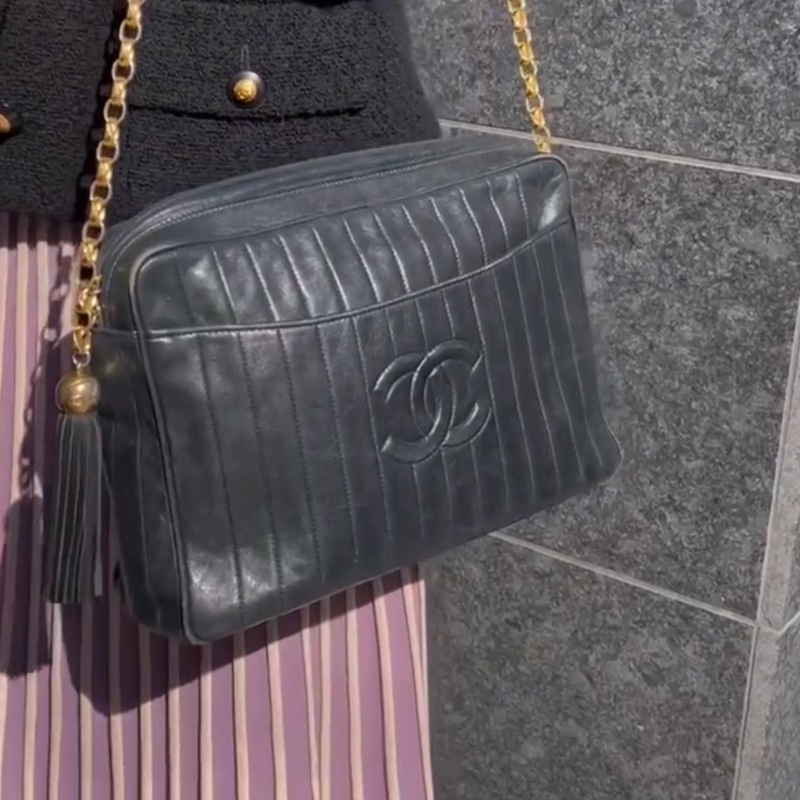 🌷Chanel 香奈兒小羊皮金球流蘇包|經典花紋✦fufu style 精品✦ 氣質款|-5