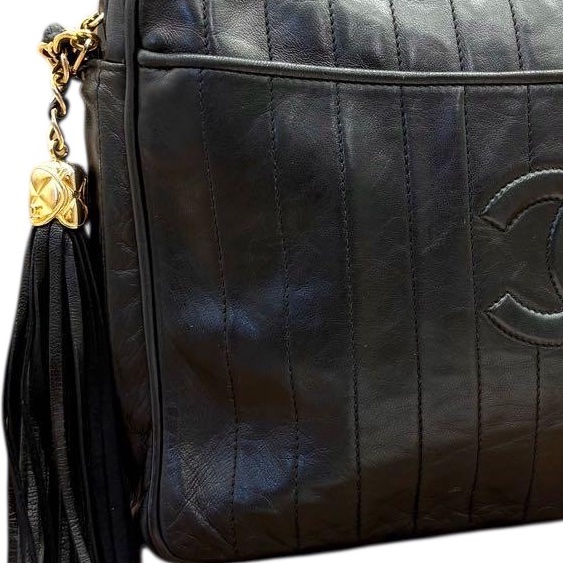 🌷Chanel 香奈兒小羊皮金球流蘇包|經典花紋✦fufu style 精品✦ 氣質款|-8