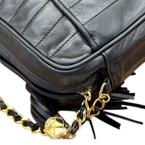 🌷Chanel 香奈兒小羊皮金球流蘇包|經典花紋✦fufu style 精品✦ 氣質款|-18