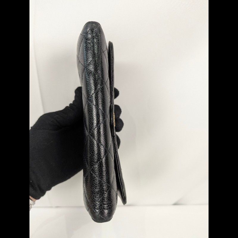 莉亞精品♡Chanel 經典荔枝皮長夾 二手美品-3