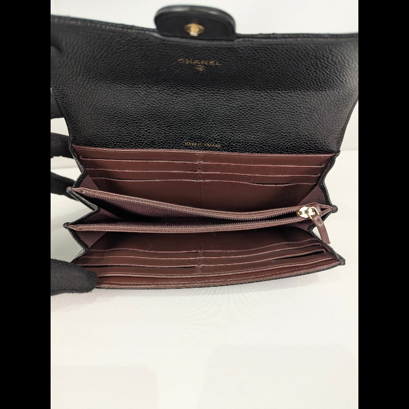 莉亞精品♡Chanel 經典荔枝皮長夾 二手美品-10