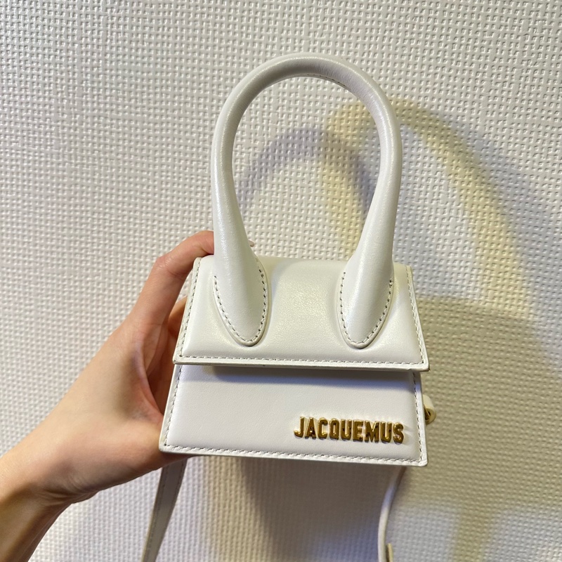 Jacquemus Le Chiquito 白色牛皮迷你手提包-0