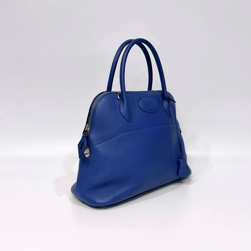 HERMES 愛馬仕R2瑪瑙藍TC皮BOLIDE 31 保齡球包-2