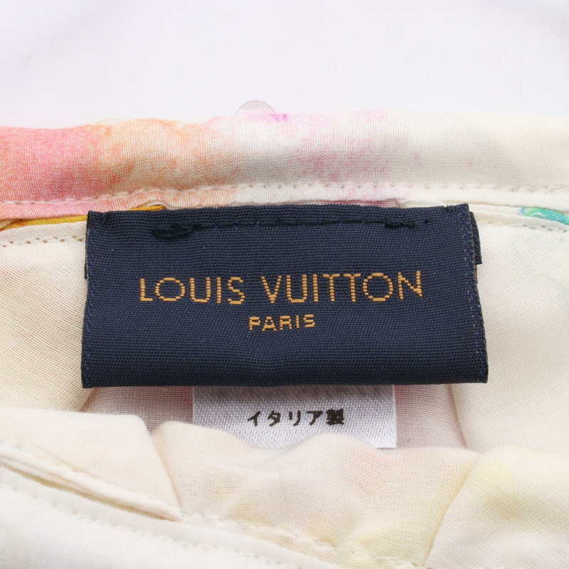 路易威登 Monogram Watercolor 口罩收納袋 M76772 絲棉材質 白色 二手 男士-3