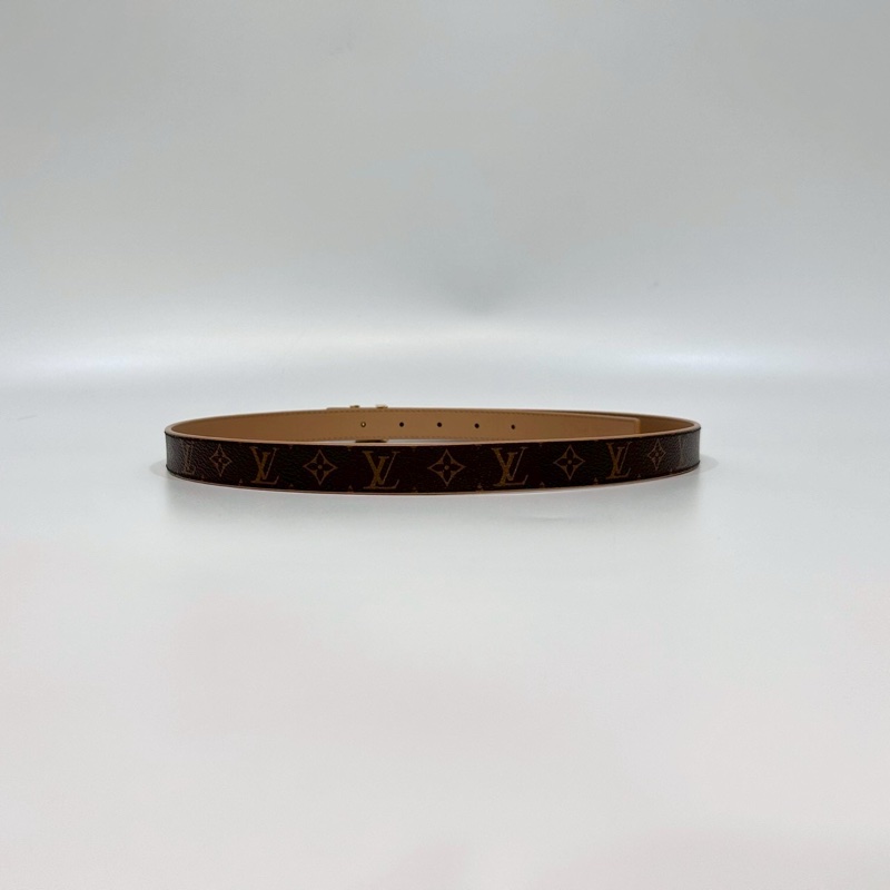 LV原花拚小牛皮金釦雙面皮帶 M0527V-1