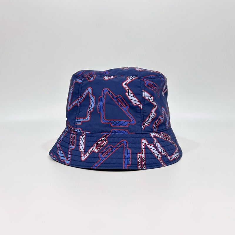 HERMES藍底三角形帆布漁夫帽-1