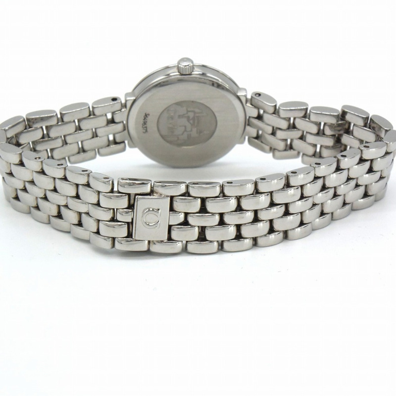 歐米茄碟飛系列 7574.31 石英電池驅動銀色女士腕錶-5