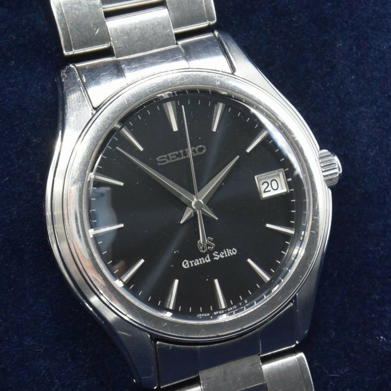 精工 Grand Seiko SBGX007/9F62-0A10 男士不鏽鋼石英錶，電池供電，黑色錶盤，銀/黑錶帶-0